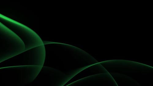 Abstract Green Flowing Lines Looping Background