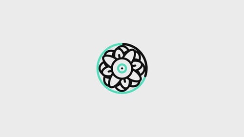 Animiertes Mandala-Symbol V18