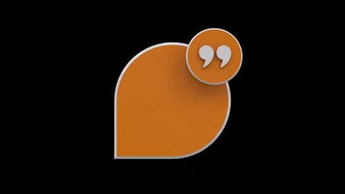 ZITATE 3D-TEXTBLASE ALPHA LOOP ORANGE