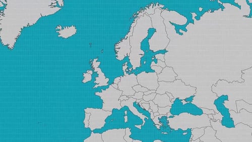 Animated World Map Zoom and Country Highlight