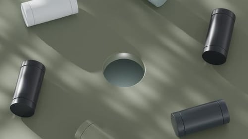 Rolling Cylinders 3D Loop Animation