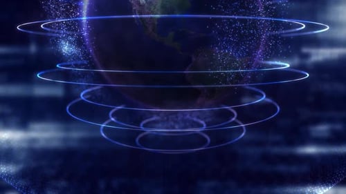 O ambiente digital da conectividade global do planeta Terra