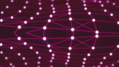 Dynamic Abstract Network Grid with Glowing Dots