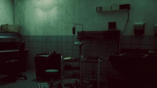 Abandoned Medical Room Horror Background Animation