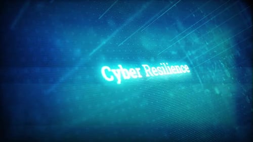 Futuristic Cyber Resilience Digital Text Reveal