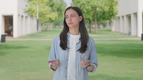 Indian girl waiting for someone