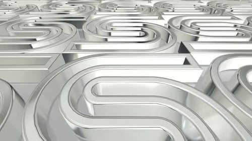 Shiny Silver Geometric Pattern Moving Background Loop