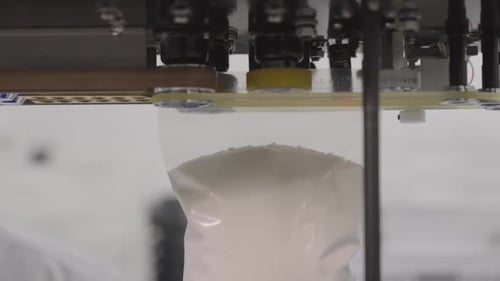 Sealing a Bag with White Powder, Professional Plastic Bag Sealing Machine