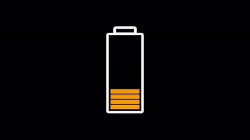 Flat Design Battery Charging Indicator Animation Loop