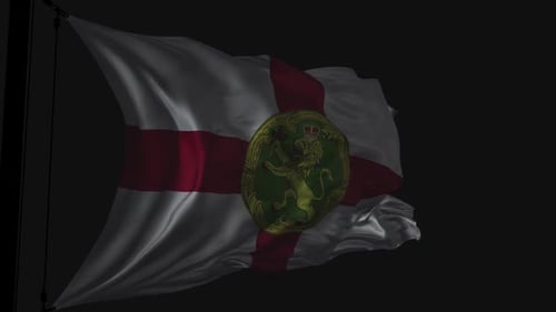 Realistic Waving Alderney Flag Loop