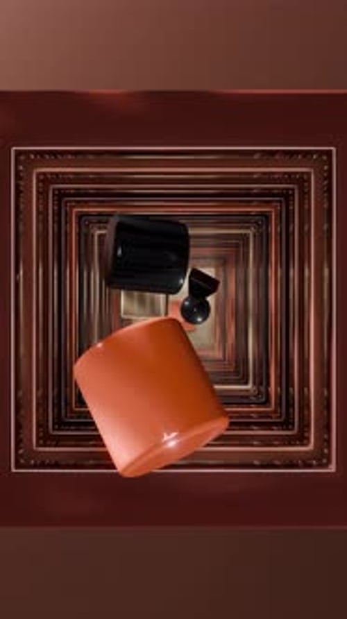 Falling Geometric Pieces Loop 3D Animation