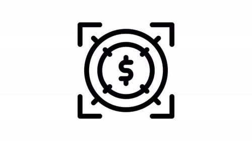 animación de iconos de líneas de fondos