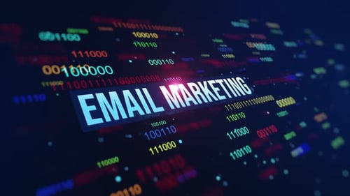 Email Marketing Digital Binary Code Background