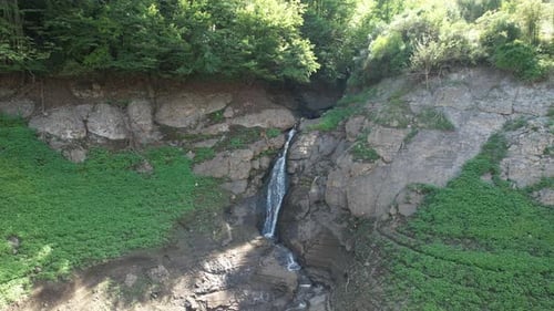 Aerial Small Waterfall