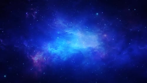 Abstract Deep Space Nebula with Twinkling Stars Background