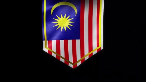 bannière du drapeau de la Malaisie