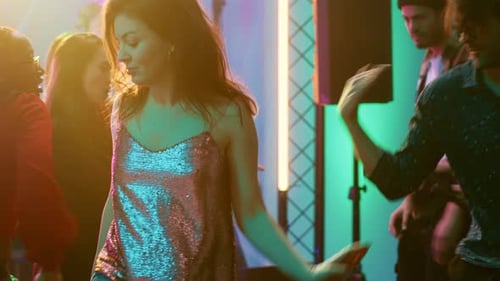 Cheerful Adults Enjoying Dance Party