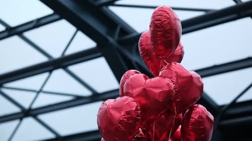 Red Heart Balloons Romantic Decoration Party