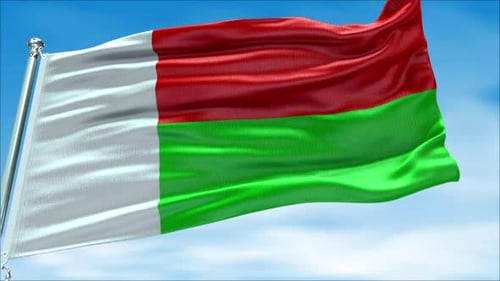 Realistic Waving National Flag Seamless Loop