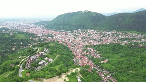 Aerial Town Of Romania