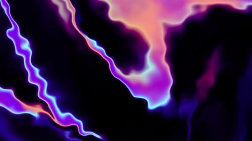 Abstract Neon Fluid Lines Wavy Background