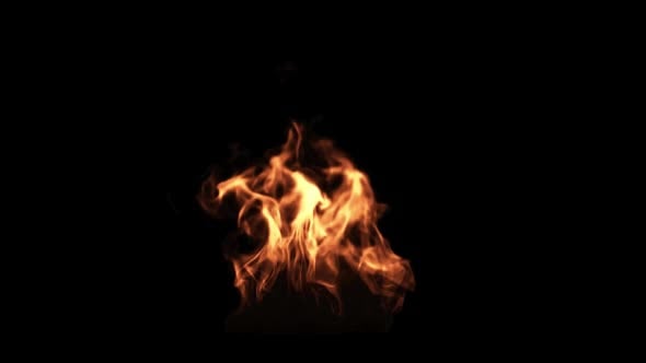 Realistic Burning Fire Animation Loop with Alpha Channel, Backgrounds ...