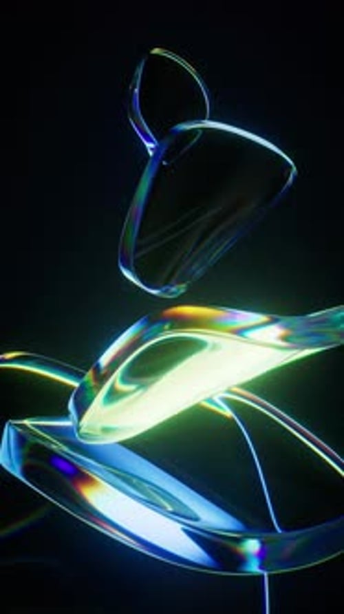 Abstract blue glass geometry background