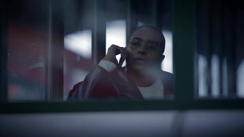 Adult in Glasses talking on Phone