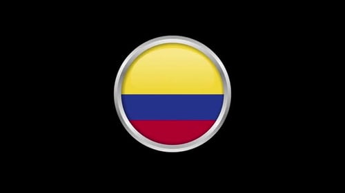 Colombia Flag Cycle Alpha Channel 01