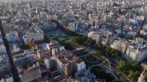 Panoramic Aerial View of Buenos Aires Largest City Argentina Beautiful Latin American Metropolis