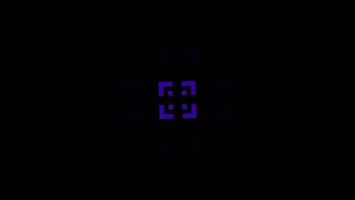 Fond géométrique stroboscopique au néon cool violet et vert clair Vj Loop en 4K