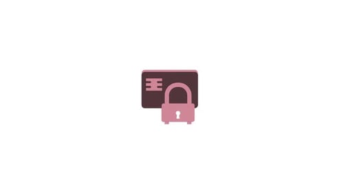Secure Credit Card Transaction Flat Icon Animation