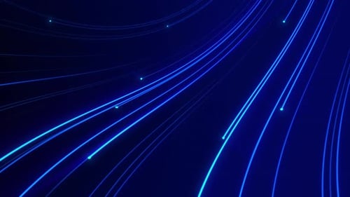 Digital data transfer in network animation background, technology and futuristic concept