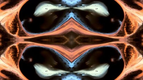 Abstract Fluid Ink Kaleidoscope Patterns