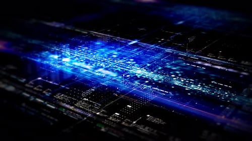 Futuristic Digital Data Stream Technology Motion Background