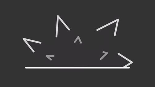 Fire sparks white line animation