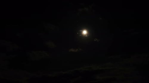 Texas Moon Time Lapse with Clouds
