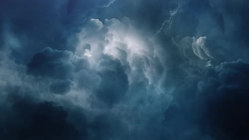 dark clouds and Electrical Storm Lightning Bolt.
