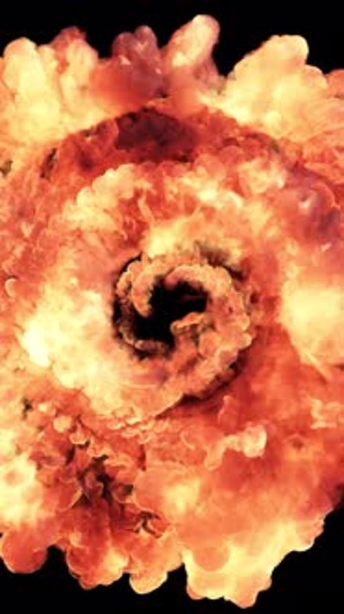 Fire Vortex Explosion Transition Reveal Alpha Channel Social Media Vertical
