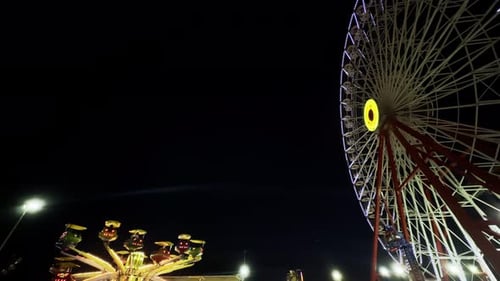 Amusement Park Happy Times Place At Night 24