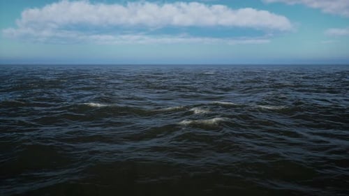 Drone Flying Over The Sea