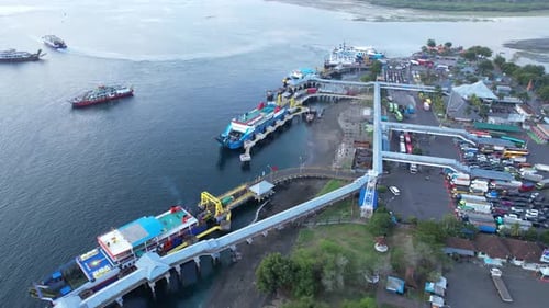 Aerial Gilimanuk Harbour