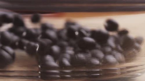 Black Beans Seeds Nuts Grains Plants Close Up Raw Chinese Soy Bean in Supermarket Macro