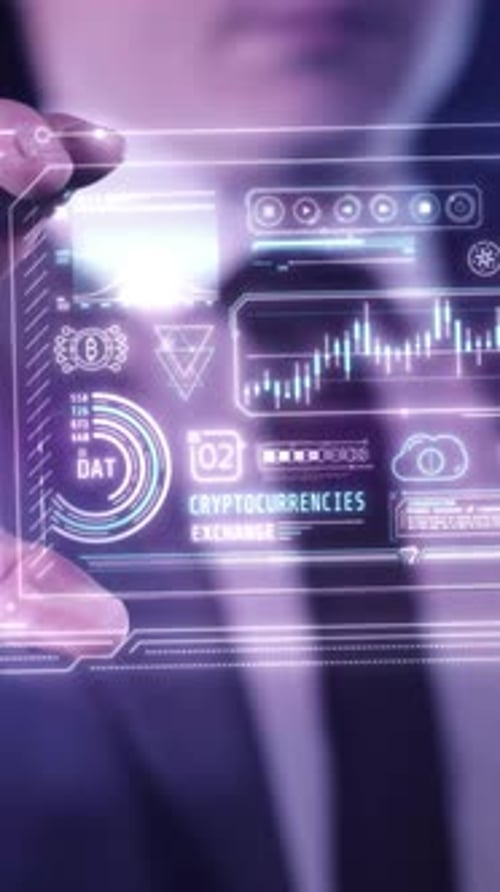 Infographies sur le trading de devises cryptographiques sur le gadget