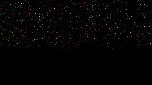 Festive red and green confetti background