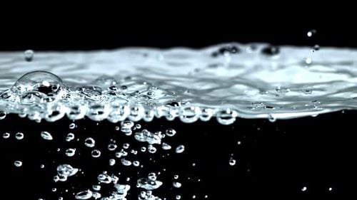 Air Bubbles Underwater Filmed on a Highspeed Camera at 1000 Fps