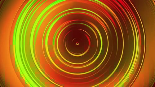 Vibrant Abstract Concentric Circles Looping Background