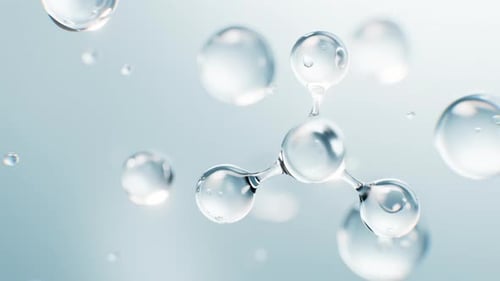 Clean Science Molecular Structure with Flowing Liquid Bubbles