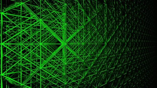 Side Movement On Green Blurred Grate Background Vj Loop In 4K