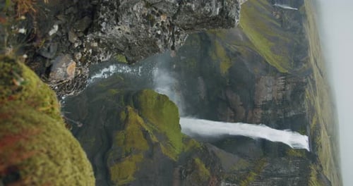 Most Beautiful Haifoss Waterfall in Iceland Highland